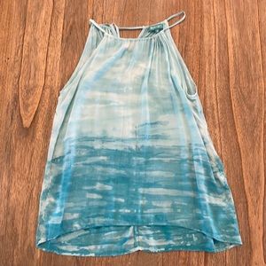 Blue Tie Dye Tank Size S